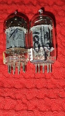 Tung-Sol 12AX7 Vintage Long Plate Slant Square Getter Audio Tubes Super Strong