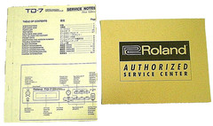 ROLAND TD-7 Percussion Drums Sound Module SERVICE MANUAL With Circuit Schematics