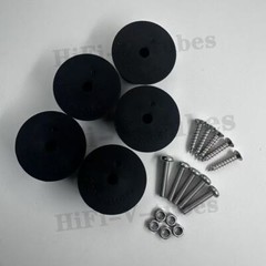 5 New FEET w/ hardware for Sansui CA-F1 BA-F1 BA-F2 Heavy-Duty Foot Parts
