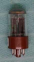 SYLVANIA JAN CHS 6SN7WGTA. SHORT BROWN BASE. USED. TESTED. 1969. JAN DESIGNATED