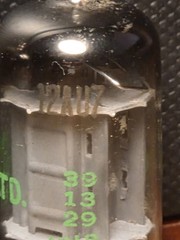 12AU7 Vacuum Tube Pair Sylvania Test NOS 100 % Gray Plate Slant D Get Tube Amp