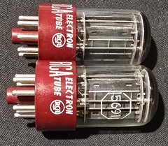 RCA 5691 6SL7 GT TUBE 1957 10,000 HOUR RED BASE PERFECT MATCHING SET NIB