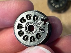 5 NOS Vintage Black Cinch 9-Pin PC BOARD MOUNT Vacuum Tube Sockets (Qty)