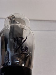 2 National Union branded vacuum tubes Type 45 power amplifier triode ST shape