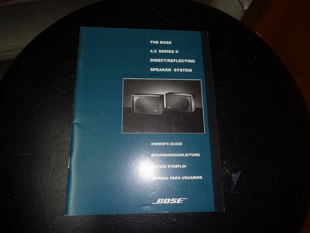 Bose 4.2 Series II Original Owner’s Manual Free Shipping