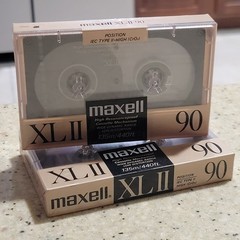 Maxell XLII 90 Lot of 2 Blank Cassette Tapes Type II High Bias Both Sealed Japan