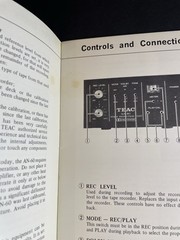 Vintage Original TEAC AN-60 Noise Reduction Unit Instruction Manual
