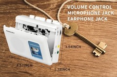 Retro Portable Cassette Player with Built-in Speaker & Mic – 4.57 x 3.54 inch