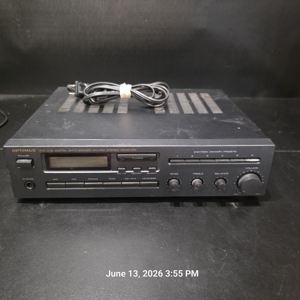 Optimus STA-300 AM/FM Stereo Receiver 31-1991 Works *Read Description*