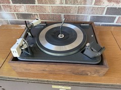 🍊Vintage 1963 Garrard Type A II Turntable Record Player on Wood Base NICE