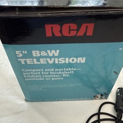 Vintage RCA 5” AC/DC Black and White Portable TV