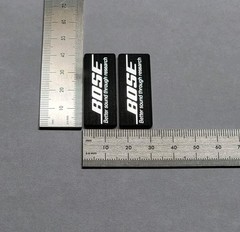Bose Speaker And Equipment Badge Logo Emblem – Black / Brushed Silver