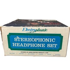 Vintage Electrophonic 0-1 Professional Hi-F Stereo Headphones Morse Japan