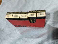 5 NOS 5845 Sylvania vacuum Tubes dual control Diode HF Noise Generator same date