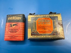 Lot of 2 Vintage Eveready Radio Battery for display only – No. 455 and 771