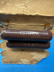 Lot of 4 Vintage Tubular Wirewound Power Resistors Ohmite RW33G500 RE