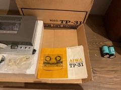 Vintage AIWA Transistor Tape Recorder TP-31 Original Box/ Manual-Works