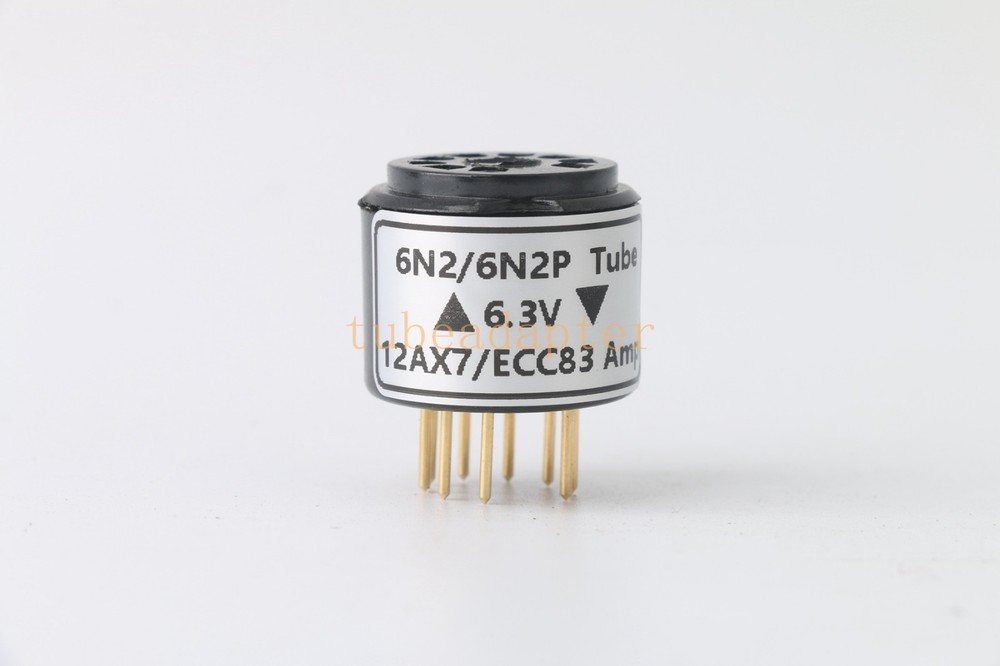 Pair 2pcs 6.3V 12AX7 ECC83(amp socket) to 6N2 6N2P tube converter adapter