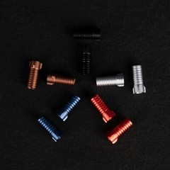2X OTARI PIONEER Universal Trident Screw Black Sleeves Screw Diameter 3.0mm
