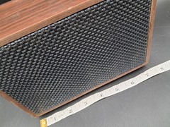 RARE Vintage Calrad Economical Compact Speaker 20-208 Deluxe Walnut Cabinet