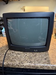 Vintage Sharp 13″ Retro Gaming Color CRT TV 13N-M100B w/ Front AV | TESTED