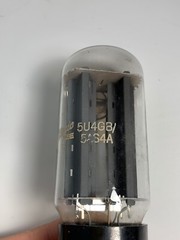 * GE 5U4GB 5AS4A Black Plate VACUUM TUBE