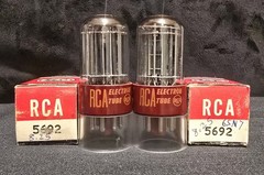 RCA 5692 6SN7 GT TUBE 1960s 10,000 HOUR RED BASE MATCHING SET NIB