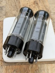Pair Mullard EL34 6CA7 Tubes Blackburn XF2 O HALO Hickok TV7 Tested MATCHED 46.2