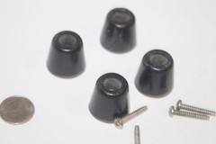 Set of 4 Bottom Feet & Screws – Vintage Grommes Precision Receiver Amp 512 Part
