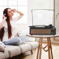 RetroAudio Record Player Bluetooth Turntable Stereo Vinyl Wireless Audio Turntab