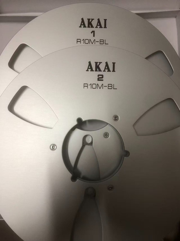 silvery R10M metal tape reel for Akai and others (1 PAIR)