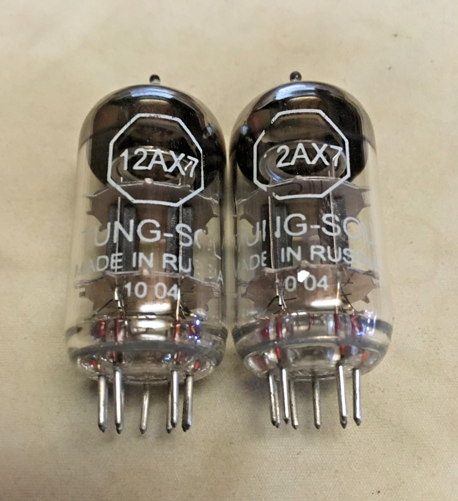 Matched Pair of Tung-Sol Reissue 12AX7 ECC83 Tubes