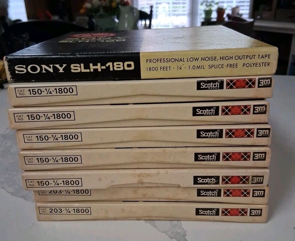 Scotch 150 203 Sony SLH 180 Reel to Reel Recording Tape LOT 6 Used A3