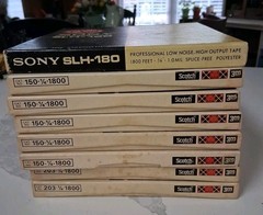 Scotch 150 203 Sony SLH 180 Reel to Reel Recording Tape LOT 6 Used A3