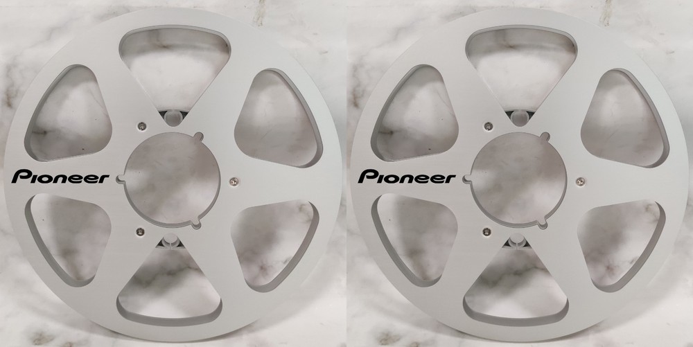 One Pair 10.5” Silver Pioneer Tape Reel Aluminum For Reel To Reel Tape Recorder