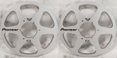 One Pair 10.5” Silver Pioneer Tape Reel Aluminum For Reel To Reel Tape Recorder