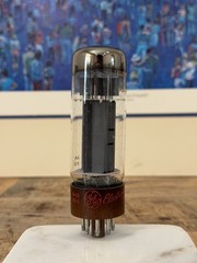 Amperex by GE EL34 6CA7 Tube XF4 DD Getter Brown Base Holland TV7 TESTED STRONG