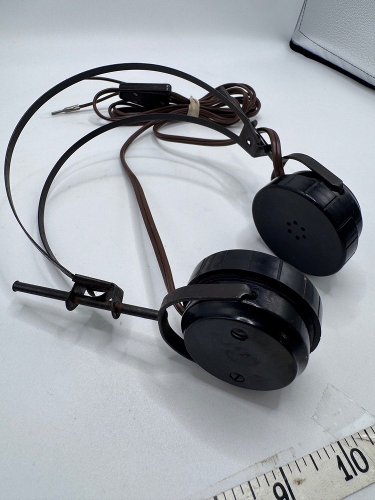 Vintage C.F. Cannon Co. Springwater NY Adjustable Headband Headset With Wired Co