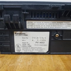 Panasonic Omnivision Blue Line VCR Plus Player Recorder PV-4652 No Remote Tested