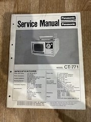 PANASONIC SERVICE MANUAL FOR CT-771