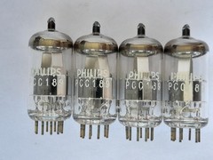 4x PCC189 / 7ES8 ( PCC88 / 7DJ8 ) tubes PHILIPS – DISC getter – PCC 189