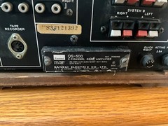 SANSUI 4 CHANNEL REAR AMPLIFIER 230 WATTS MODEL QS-500 FUNCTIONAL NEEDS 3 KNOBS