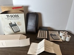VTG TEXAS INSTRUMENTS TI-5025 Portable Calculator w/LED & Printer No Power Cable
