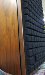 Pair of 2 Black Foam speaker grille inserts.. Fits Vintage JBL L-100 Century