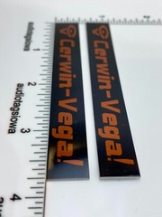 Cerwin Vega AT-15 Speaker Badge Emblem Custom Made Aluminum AT-8 AT-10 AT-12