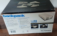 MicroSolutions BackPack 3.5″ Floppy Drive 1.44MB Model 014350 w/ DOS 6.22 driver