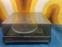 GARRARD 40b 4 Speed Turntable Record Player W Dust Cover WORKS SEE VIDEO England
