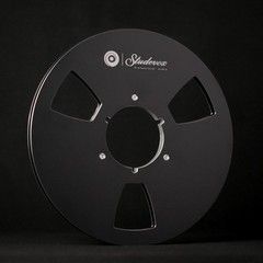 1X Pro Black Full Edge Polished 10.5″ 1/4″ Empty Tape Reel For Tape Recorders