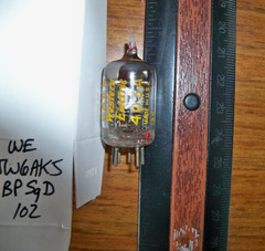 Strong Western Electric Black Plate D Getter 403A / JW6AK5 Tube – 102