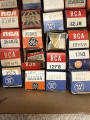 Vintage NOS Vacuum Tube Lot 70+ RCA GE Sylvania Westinghouse Tested TV Radio